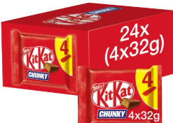 Kit Kat Chunky Milk Chocolate Bar Multipack 32g 4 Pack