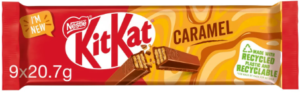 Kit Kat 2 Finger Caramel Chocolate Biscuit Bar Multipack 9 Pack