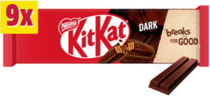 Kit Kat 2 Finger Dark Chocolate Biscuit Bar Multipack 9 Pack