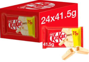 KitKat 4 Finger White Biscuit Bar 41.5g PMP 75p