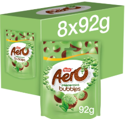 Aero Bubbles Peppermint Mint Chocolate Sharing Bag 92g