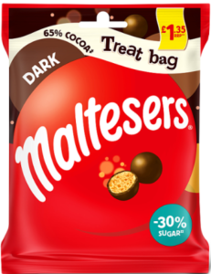 Maltesers Dark Chocolate Treat Bag Pm £1.35 59g