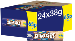 Smarties Milk Chocolate Sweets Tube 38g 65p PMP
