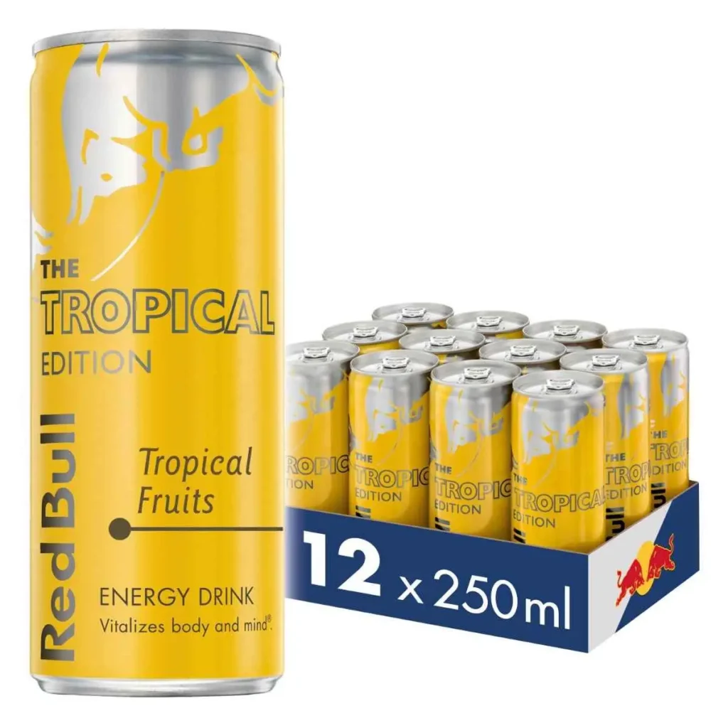 Red Bull Energy Drink Tropical Edition 250ml, 12 Pack