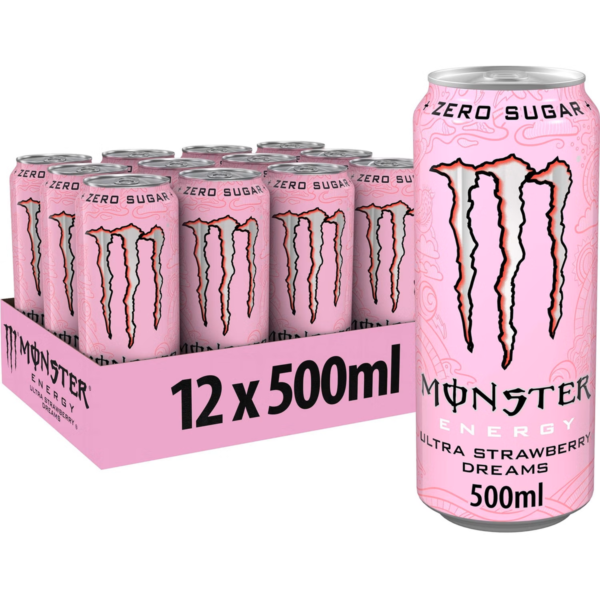 Monster Energy Drink Ultra Strawberry Dreams Zero Sugar 500ml