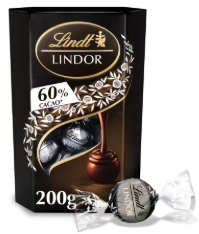 Lindt Lindor Extra Dark Chocolate Truffles Box 200g