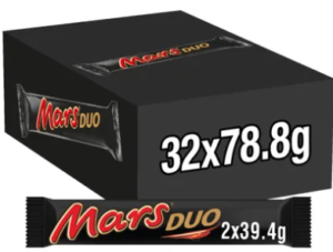 Mars, Caramel, Nougat & Milk Chocolate Snack Bar Duo 78.8g