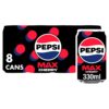 Pepsi Max Cherry No Sugar Cola Can 8 x 330ml