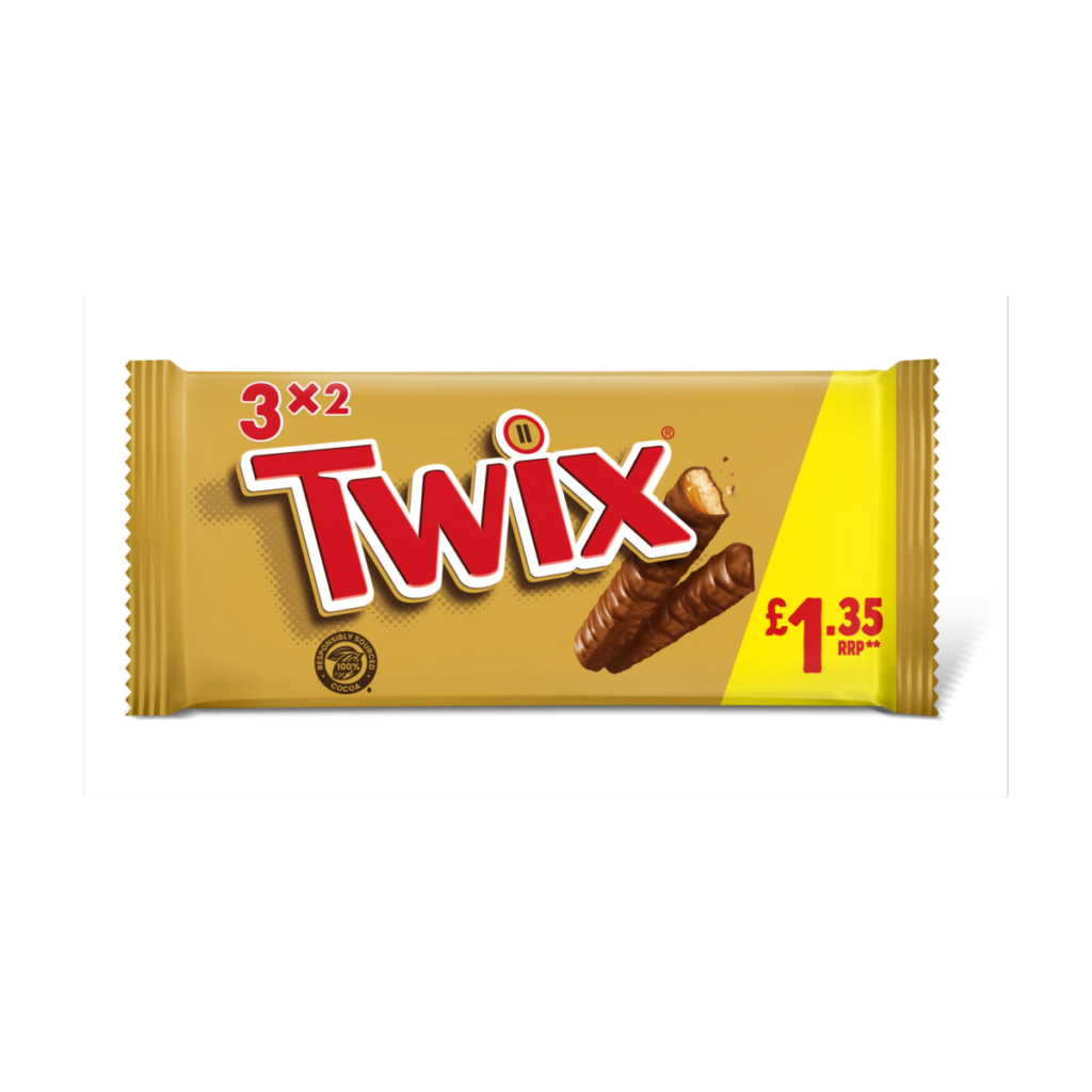 Twix Caramel & Milk Chocolate Fingers Biscuit Snack Bars Multipack £1.35 PMP 120g