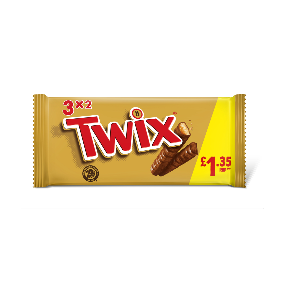 Twix Caramel & Milk Chocolate Fingers Biscuit Snack Bars Multipack £1.35 PMP 120g
