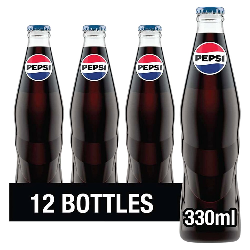 Pepsi Cola Glass Bottles 12 x 330ml