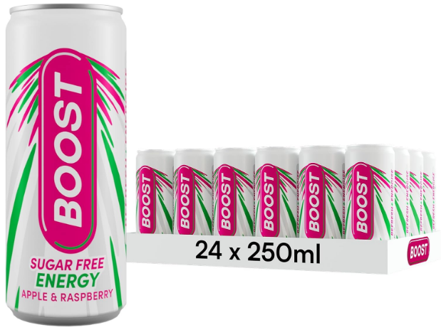 Boost Sugar Free Energy Apple & Raspberry 250ml