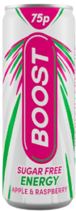 Boost Sugar Free Energy Apple & Raspberry Pm 75p 250ml