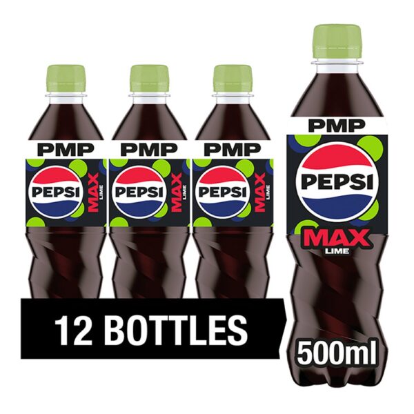 Pepsi Max Lime No Sugar Cola Bottle PMP 500ml