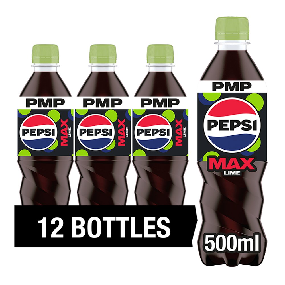 Pepsi Max Lime No Sugar Cola Bottle PMP 500ml