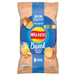 Walkers Baked Cheese & Onion 6X22g