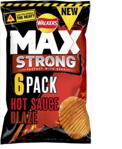 Walkers Max Strong Hot Sauce Blaze 6x27g