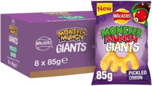 Walkers Monster Munch Giants Pickled Onion Snack 85g