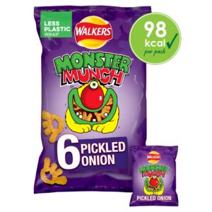 Walkers Monster Munch Pickled Onion Snacks 6 Pack