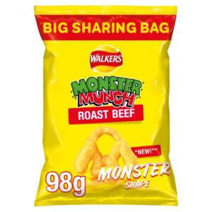 Walkers Monster Munch Roast Beef Sharing Snacks 98g
