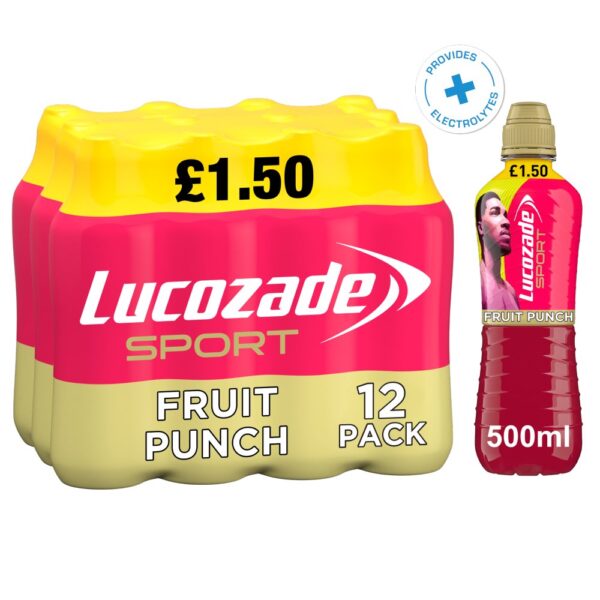 Lucozade Sport Drink Fruit Punch PMP £1.50 500ml