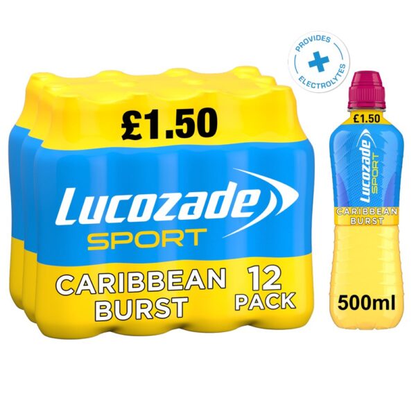 Lucozade Sport Drink Caribbean Burst PMP £1.50 500ml