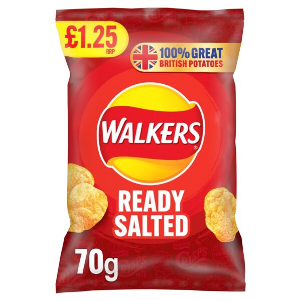 Ready Salted Potato Crisps 70g