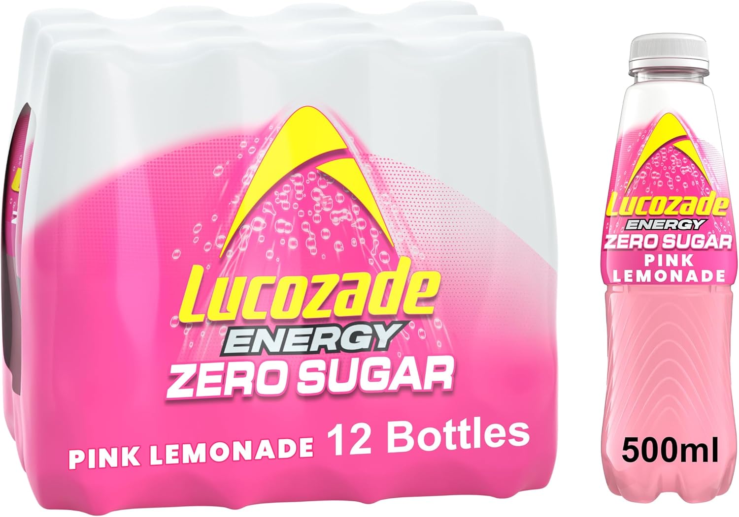 Lucozade Zero Pink Lemonade 500ml