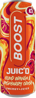 Boost Energy Juicd Orange Raspberry PM £1.00 500ml