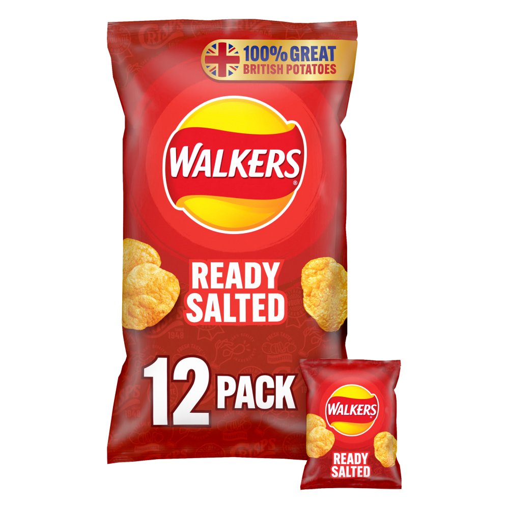 Walkers Ready Salted Multipack Crisps 25g
