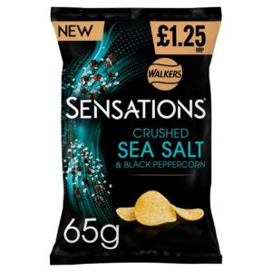 Walkers Sensations Salt & Black Peppercorn Sharing Crisps 65g PMP