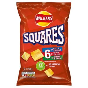 Walkers Squares Variety Multipack Snacks 6x22g