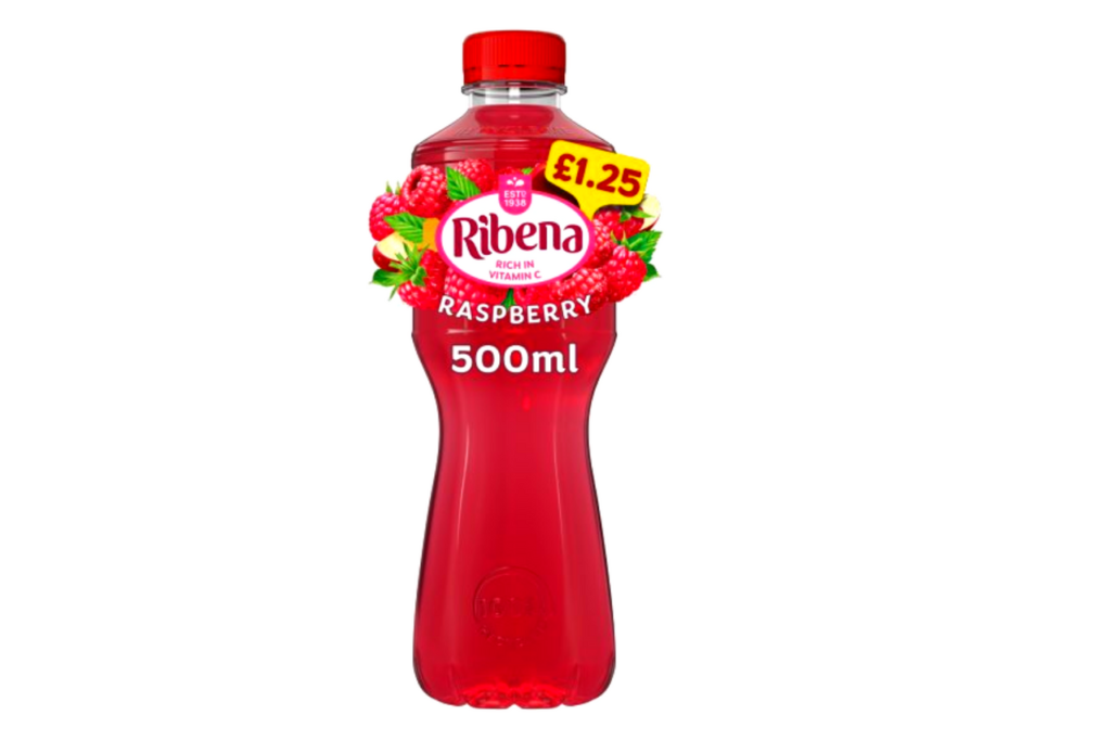 Ribena Raspberry PM £1.25 500ml