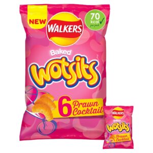Walkers Wotsits Prawn Cocktail Snacks Crisps 6x13.5g