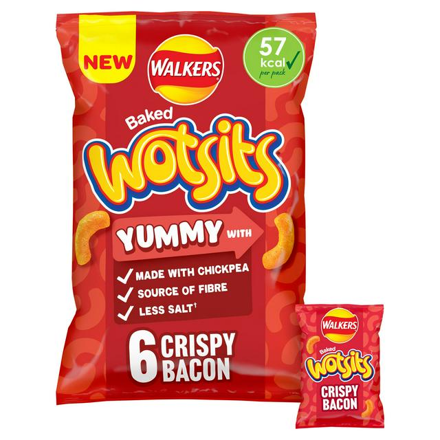 Wotsits Crispy Bacon Multipack Chickpea Crisps 6x12g