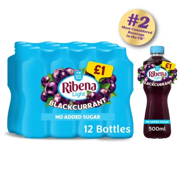 Ribena Blackcurrant Light Nas PM £1.00 500ml