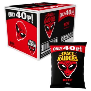 Space Raiders Beef Crisps 25g, 40p PMP