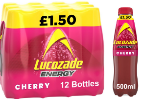 Lucozade Energy Cherry PMP £1.50 500ml