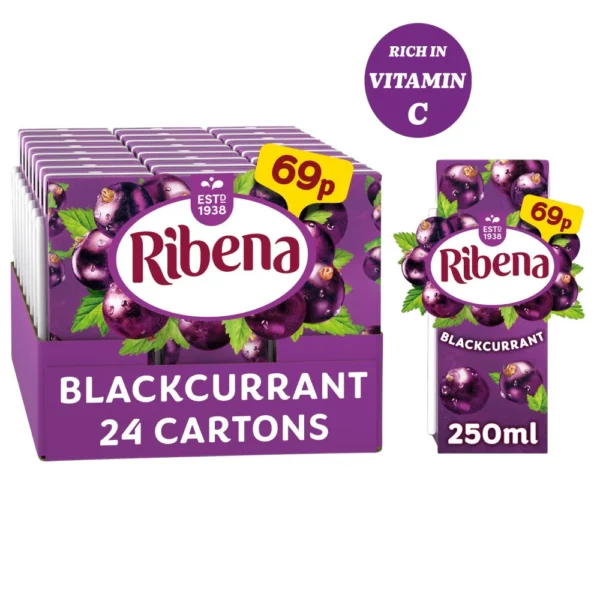 Ribena Blackcurrant Juice Drink PMP 69P 250ml