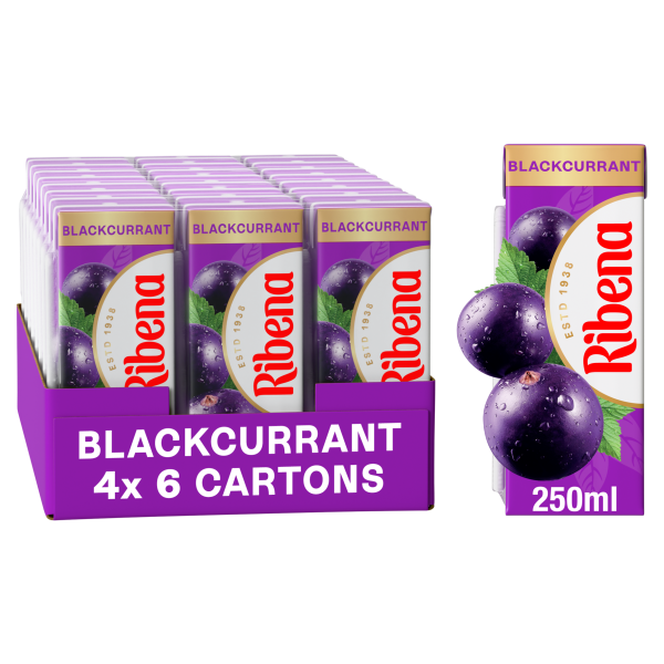 Ribena Blackcurrant Juice Drink Cartons 6x250ml