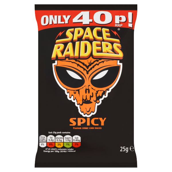 Space Raiders Spicy Crisps 40p PMP 25g