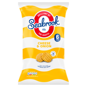 Seabrook Crinkle Crisps Canadian Ham Flavour 6 x 25g Gluten Free