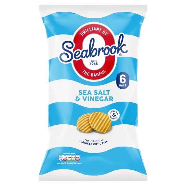 Seabrook Sea Salt & Vinegar Flavour 6 x 25g