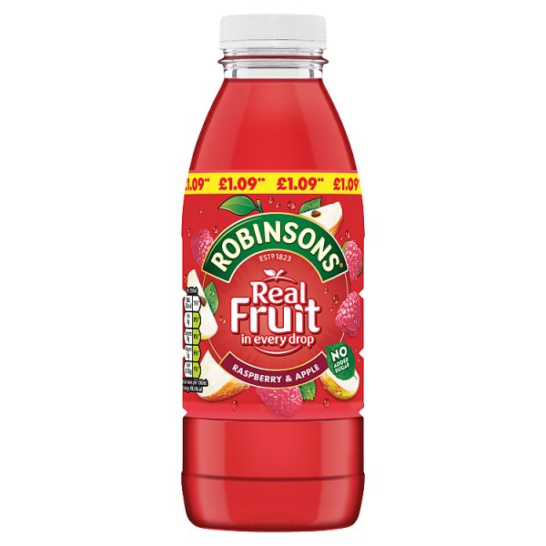 Robinsons Ready To Drink Raspberry & Apple Juice Drink PMP £1.09 – 500ml