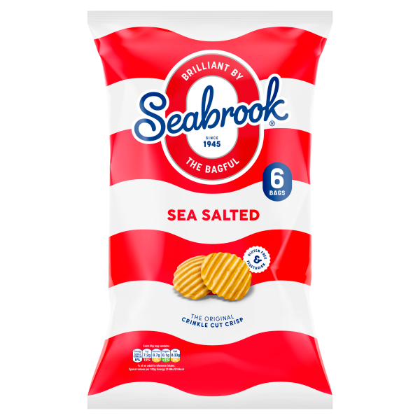 Seabrook Sea Salted The Original Crinkle Cut 6 x 25g