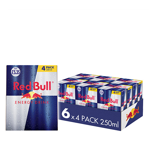 Red Bull Energy Drink 250ml, 4 Pack (Pack Of 6), PM 5.35