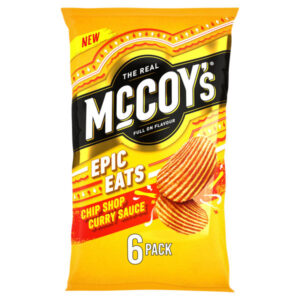 McCoy's Epic Eats Chip Shop Curry Sauce Multipack Crisps 6 Pack
