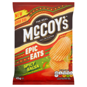 McCoy's Spicy Salsa Flavour Ridge Cut Potato Crisps 45g