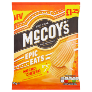 McCoy's Epic Eats Nacho Cheese Sharing Crisps £1.25 PMP 64g