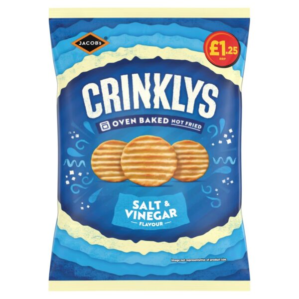 Jacob's Crinklys Salt & Vinegar Flavour 90g